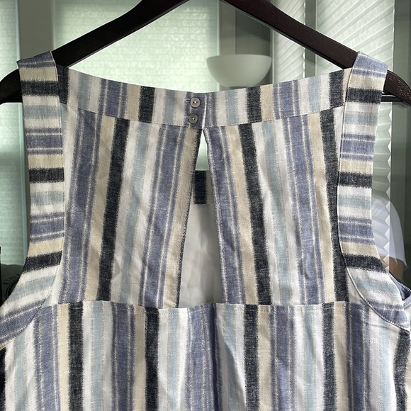 Linen blend dress with square neck line size 14 - Picture 4 of 4